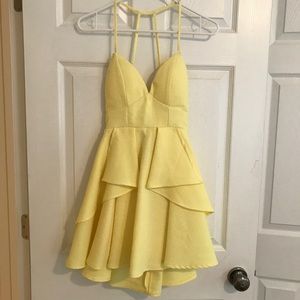 Yellow Formal Dress Backless
